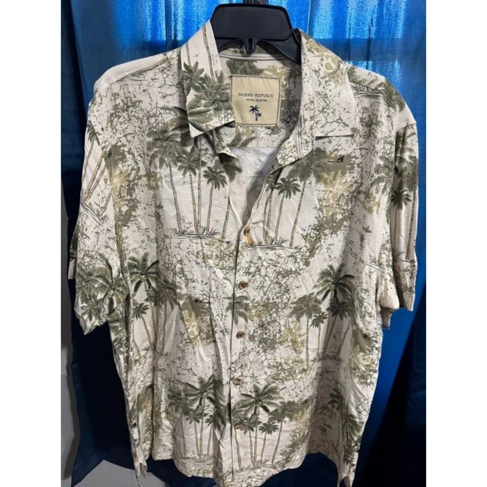 Island Republic silk button-up shirt XL